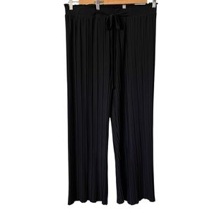 Lark + Grey pleated wide leg pants black 3X